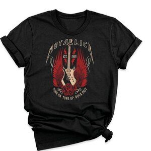 Metallica M72 Tour Dates Turn On Turn Up Rock Out Tshirt